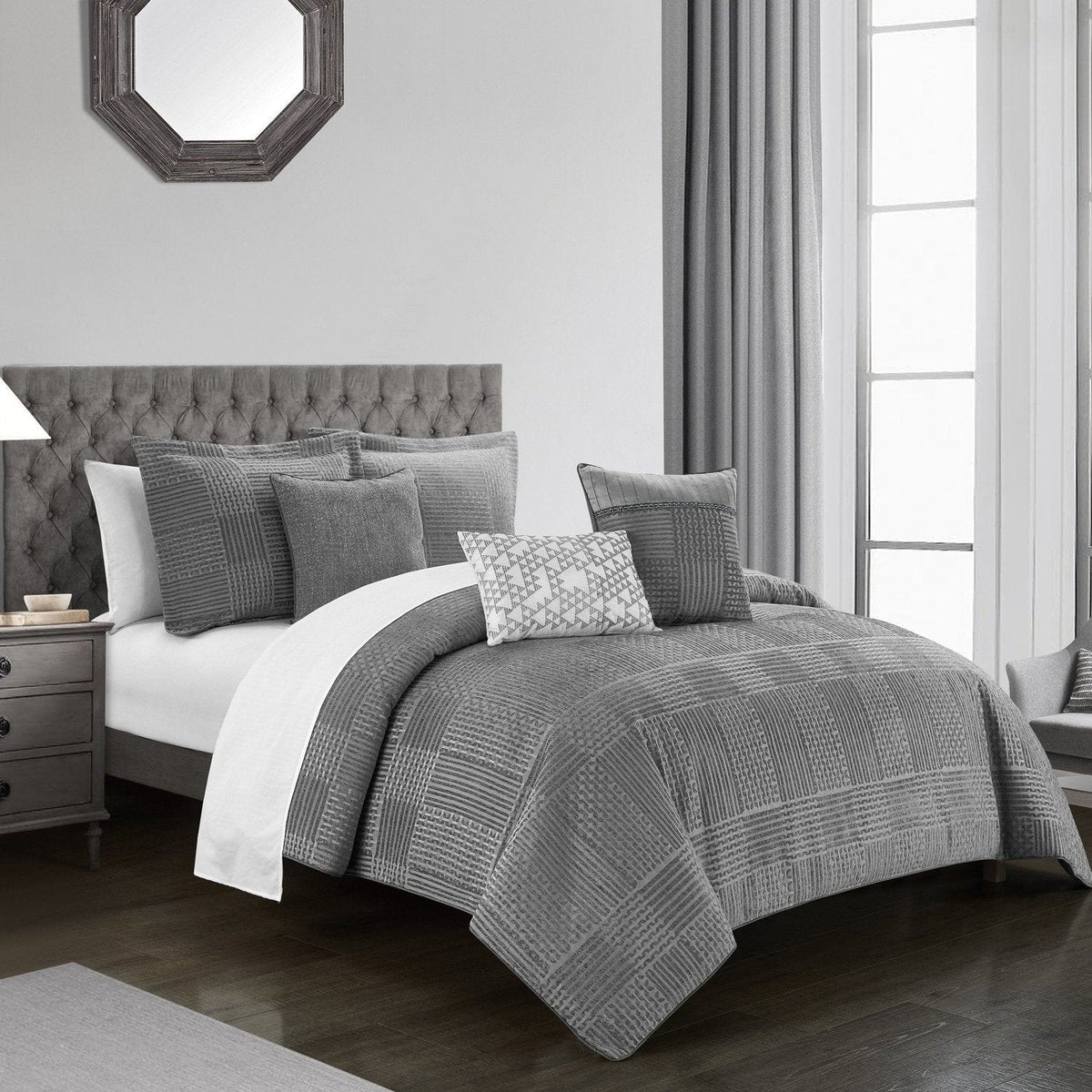 Chic Home Jodie 6 Piece Chenille Comforter Set 
