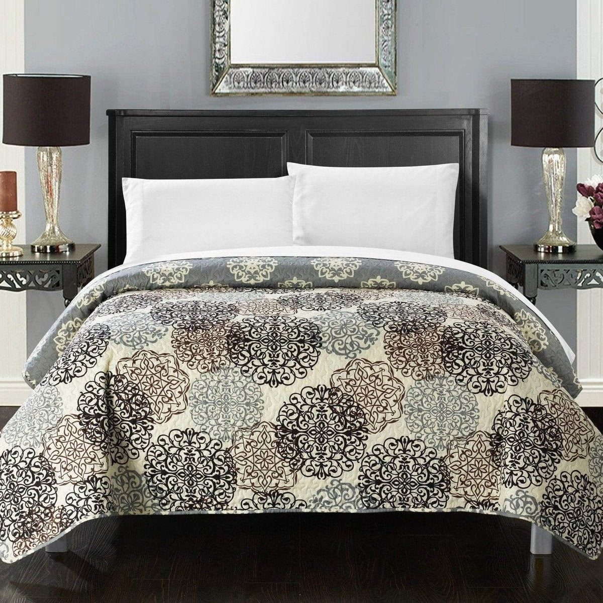 Chic Home Judith 1 Piece Boho Quilt Set Beige