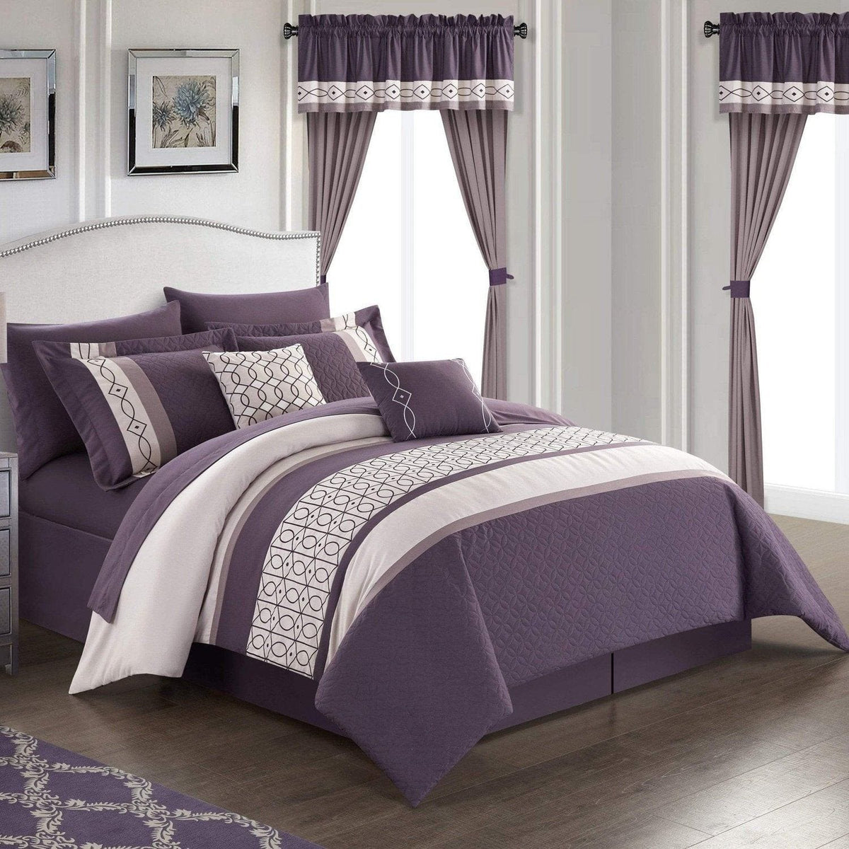 Chic Home Katrin 20 Piece Embroidered Comforter Set 