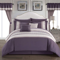 Chic Home Katrin 20 Piece Embroidered Comforter Set Plum