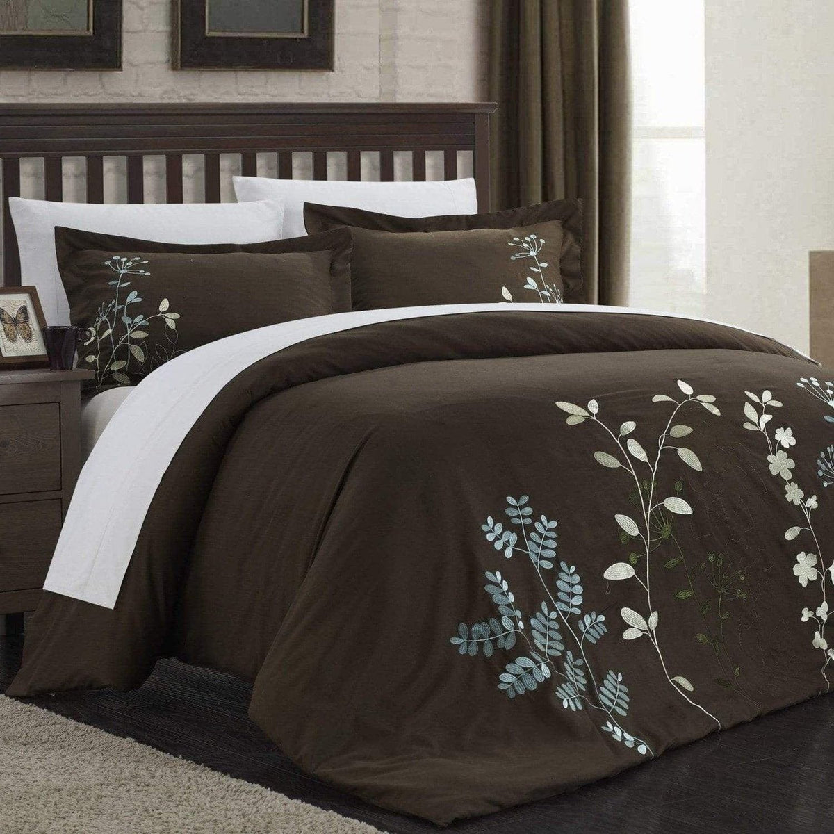 Chic Home Kaylee 7 Piece Floral Duvet Cover Set 