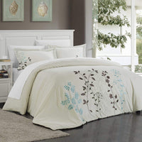 Chic Home Kaylee 7 Piece Floral Duvet Cover Set 