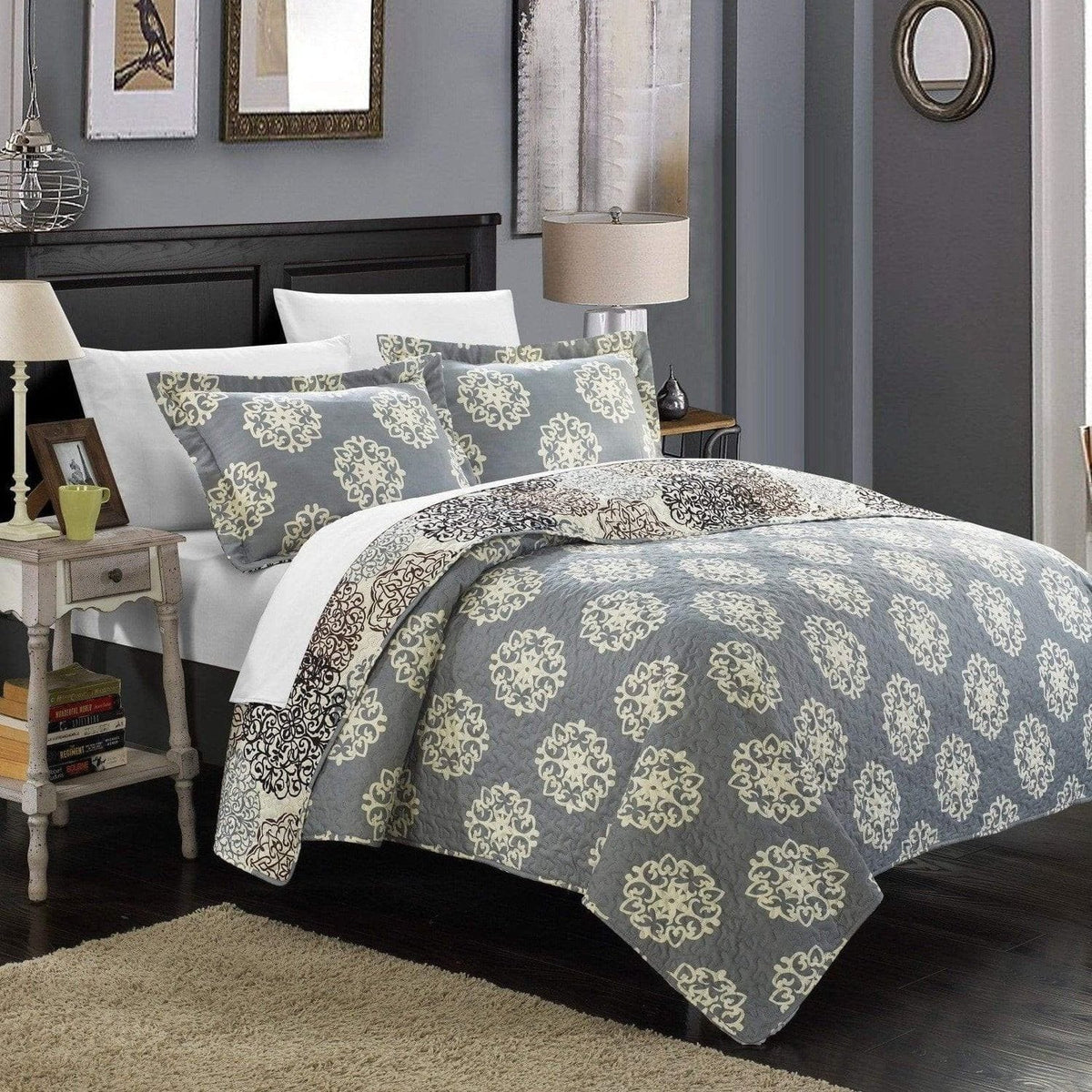 Chic Home Kelsie 7 Piece Boho Quilt Set 