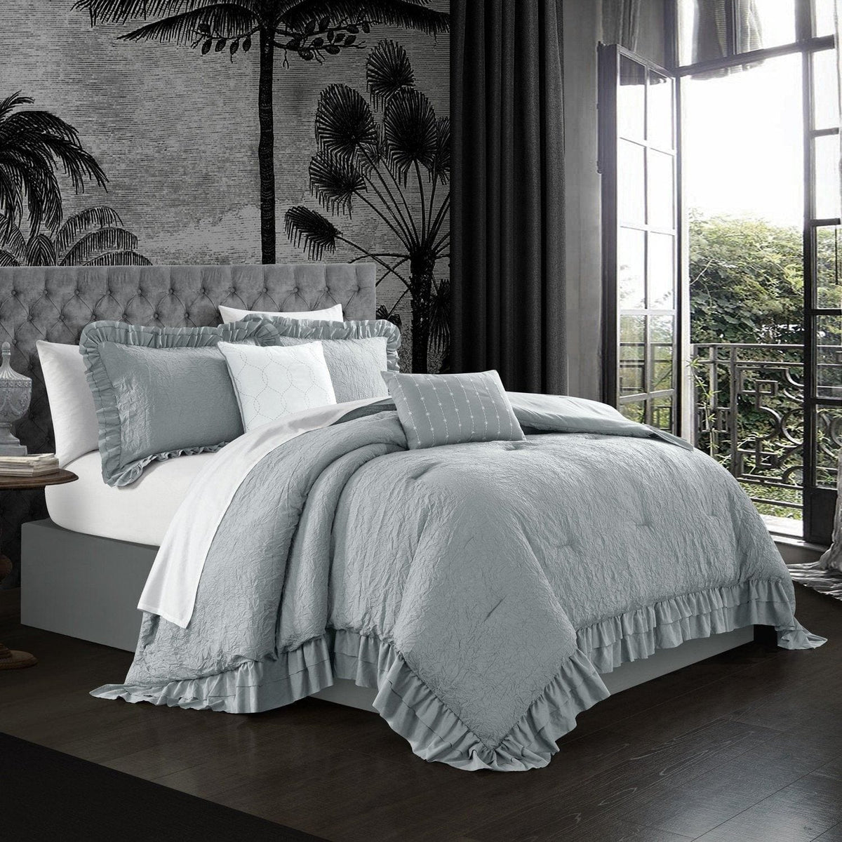 Chic Home Kensley 5 Piece Crinkle Comforter Set 