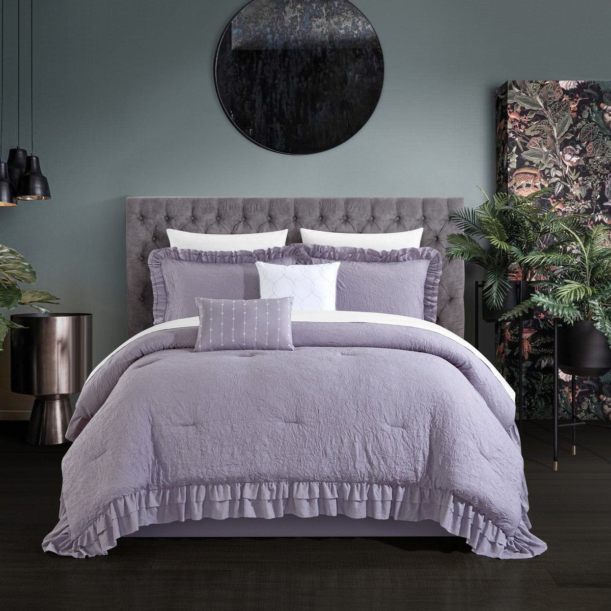 Chic Home Kensley 5 Piece Crinkle Comforter Set 