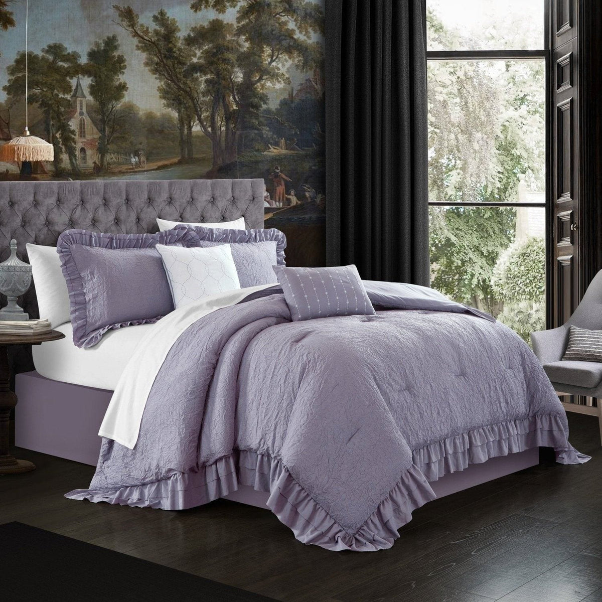 Chic Home Kensley 5 Piece Crinkle Comforter Set 