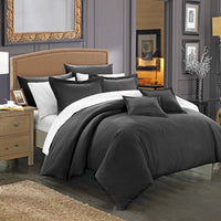 Chic Home Khaya 11 Piece Jacquard Comforter Set Black