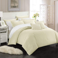 Chic Home Khaya 7 Piece Jacquard Comforter Set Beige