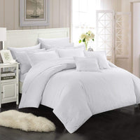 Chic Home Khaya 7 Piece Jacquard Comforter Set White