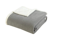 Chic Home Lancy Blanket 3 Piece Set Ultra Plush Micro Mink Sherpa Lined Textured Bedding 
