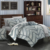 Chic Home Laredo 10 Piece Reversible Comforter Set Grey