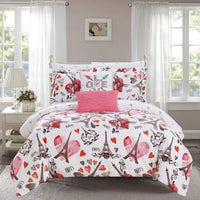 Chic Home Le Marias 9 Piece Reversible Comforter Set Pink