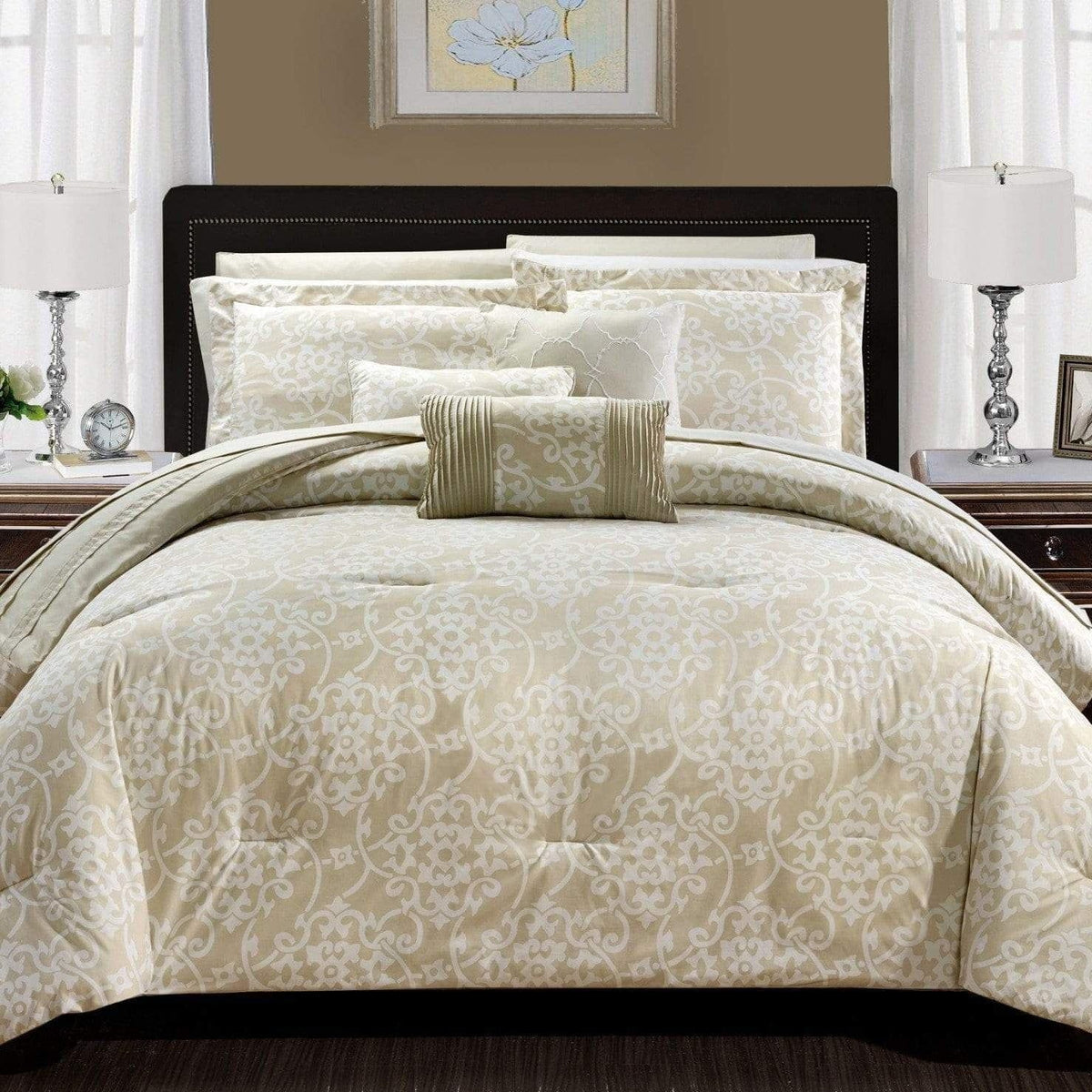 Chic Home Lea 10 Piece Reversible Comforter Set 