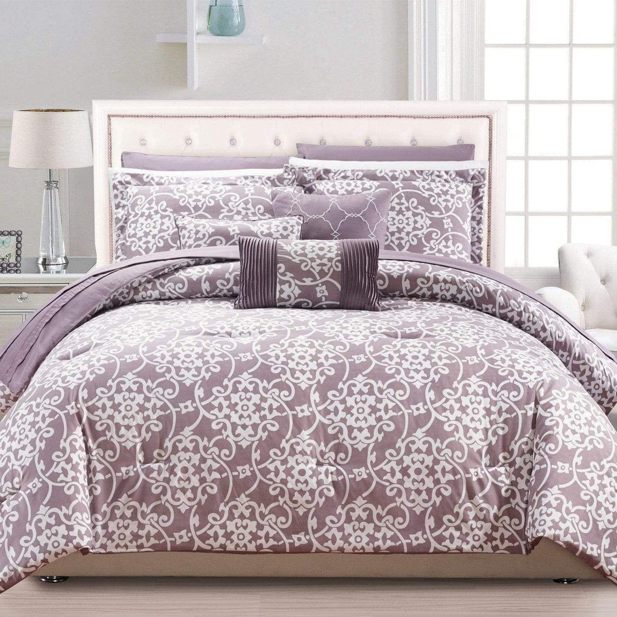 Chic Home Lea 10 Piece Reversible Comforter Set 