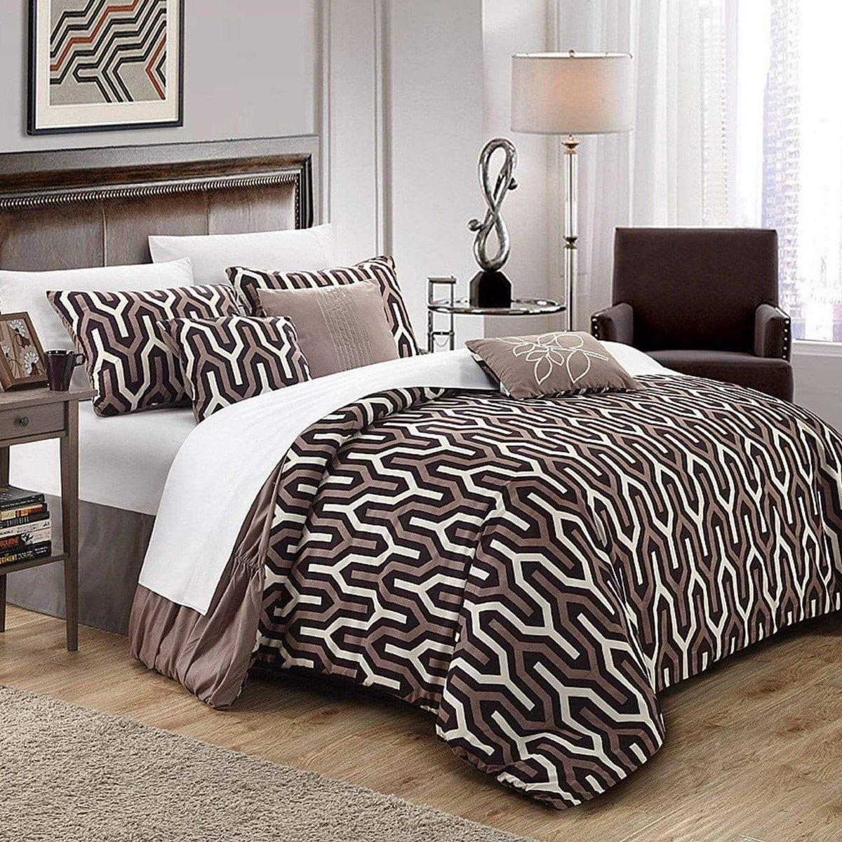 Chic Home Lessie 11 Piece Reversible Comforter Set 