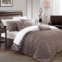 Chic Home Lessie 11 Piece Reversible Comforter Set Brown