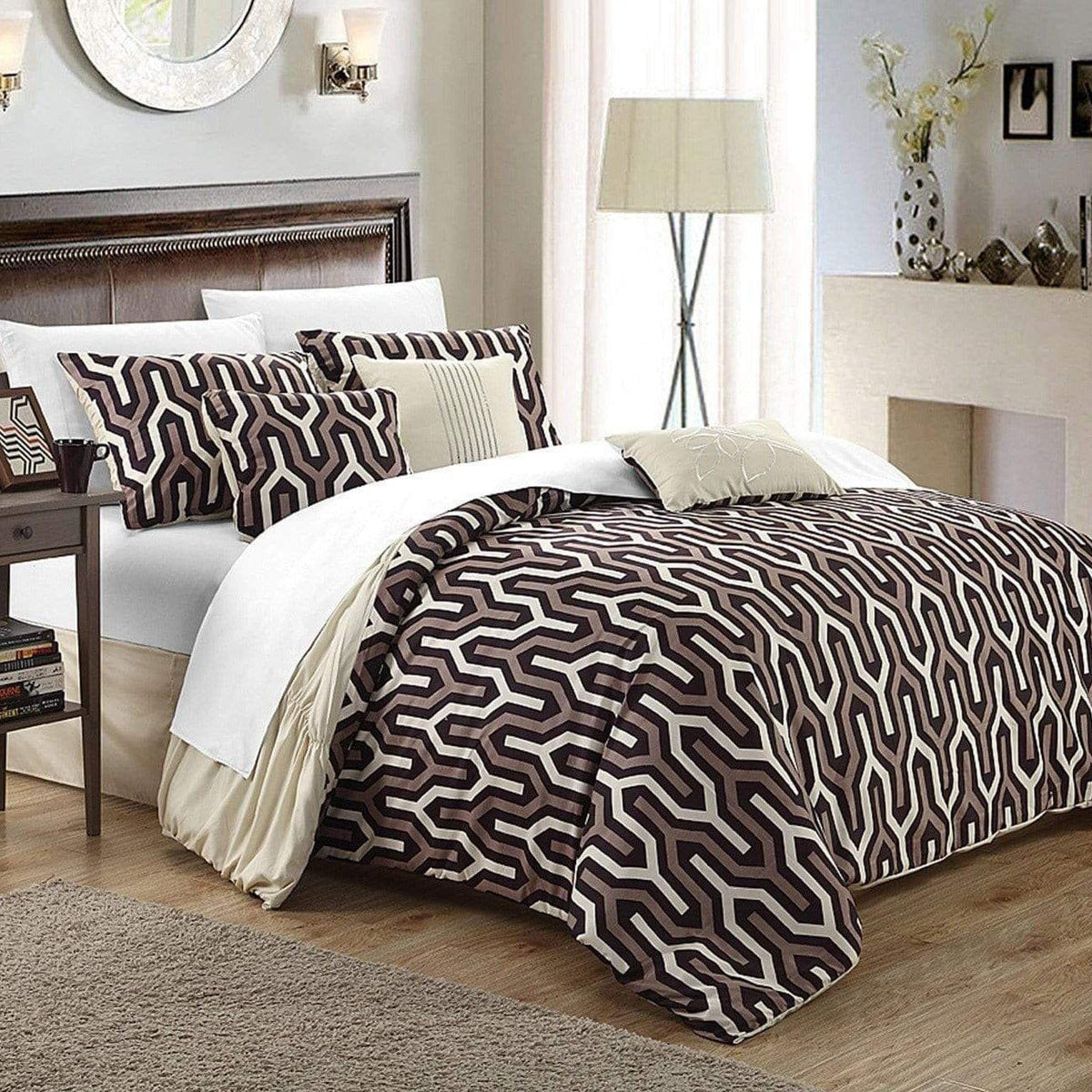 Chic Home Lessie 7 Piece Reversible Comforter Set 