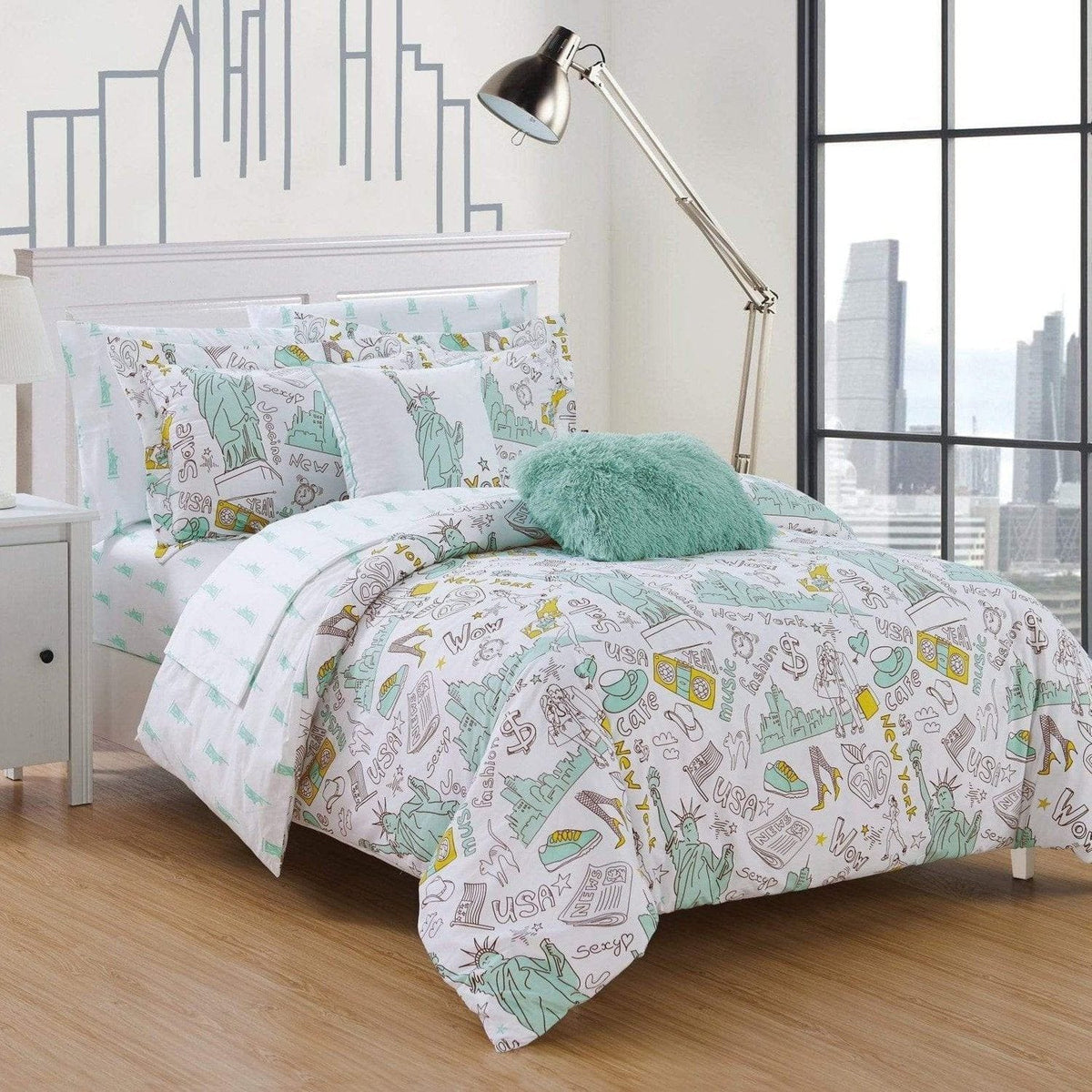 Chic Home Liberty 9 Piece Reversible Comforter Set 