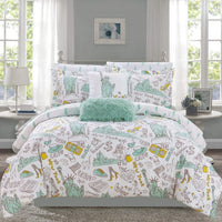 Chic Home Liberty 9 Piece Reversible Comforter Set Green
