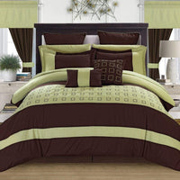 Chic Home Lorde 25 Piece Color Block Comforter Set 