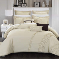 Chic Home Lunar 12 Piece Faux Linen Comforter Set 