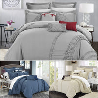 Chic Home Lunar 12 Piece Faux Linen Comforter Set 