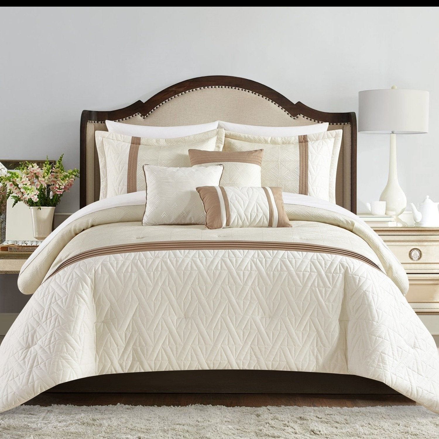 Chic Home Macie Piece Jacquard Comforter Set Bedding
