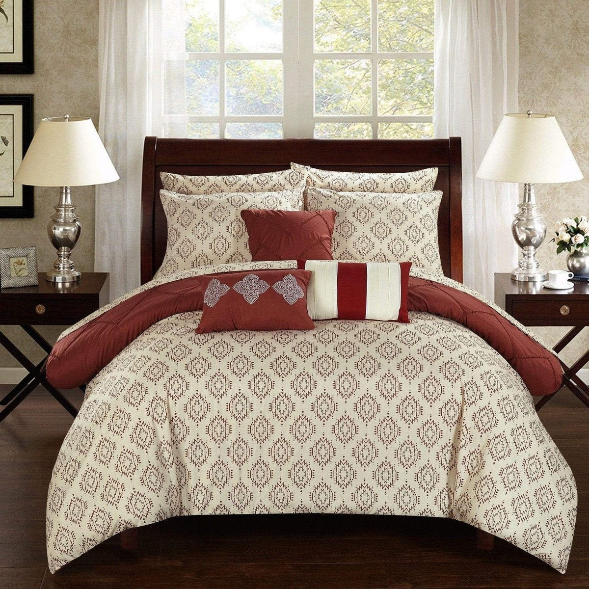 Chic Home Maddie 10 Piece Reversible Comforter Set 
