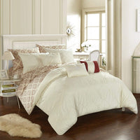 Chic Home Maddie 10 Piece Reversible Comforter Set Beige