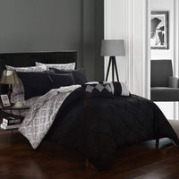 Chic Home Maddie 10 Piece Reversible Comforter Set Black