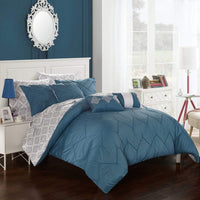 Chic Home Maddie 10 Piece Reversible Comforter Set Blue