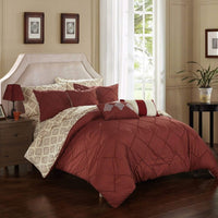Chic Home Maddie 10 Piece Reversible Comforter Set Marsala