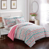 Chic Home Malina 8 Piece Striped Duvet Cover Set 