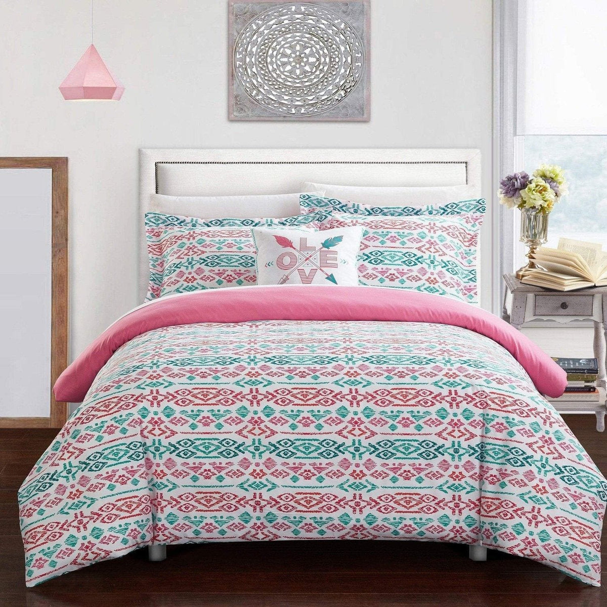 Chic Home Malina 8 Piece Striped Duvet Cover Set Twin