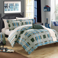 Chic Home Manchester 10 Piece Reversible Comforter Set Green