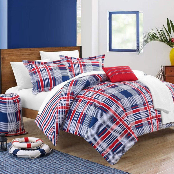 Chic Home Manchester 10 Piece Reversible Comforter Set Red