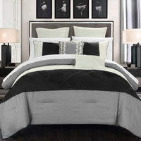 Chic Home Marbella 11 Piece Faux Linen Comforter Set 