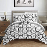 Chic Home Marcia 4 Piece Reversible Comforter Set 