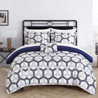 Chic Home Marcia 4 Piece Reversible Comforter Set 