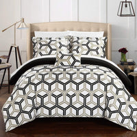 Chic Home Marcia 4 Piece Reversible Comforter Set 