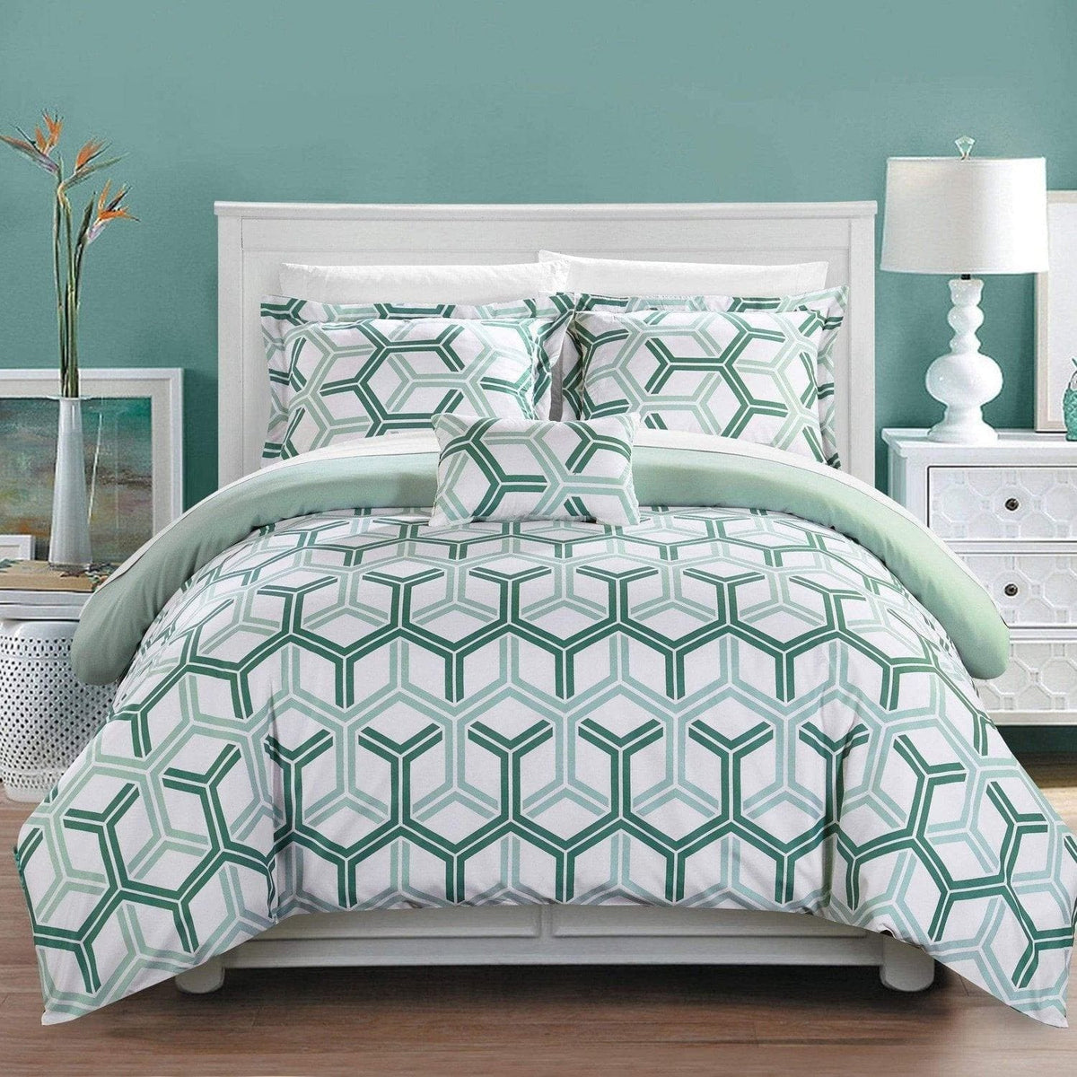 Chic Home Marcia 8 Piece Reversible Comforter Set 
