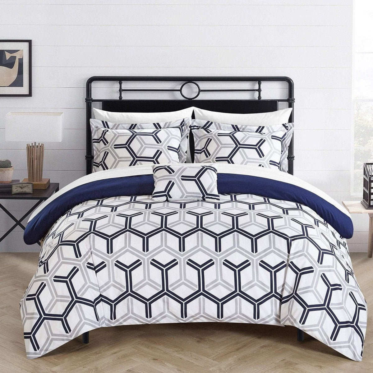Chic Home Marcia 8 Piece Reversible Comforter Set 