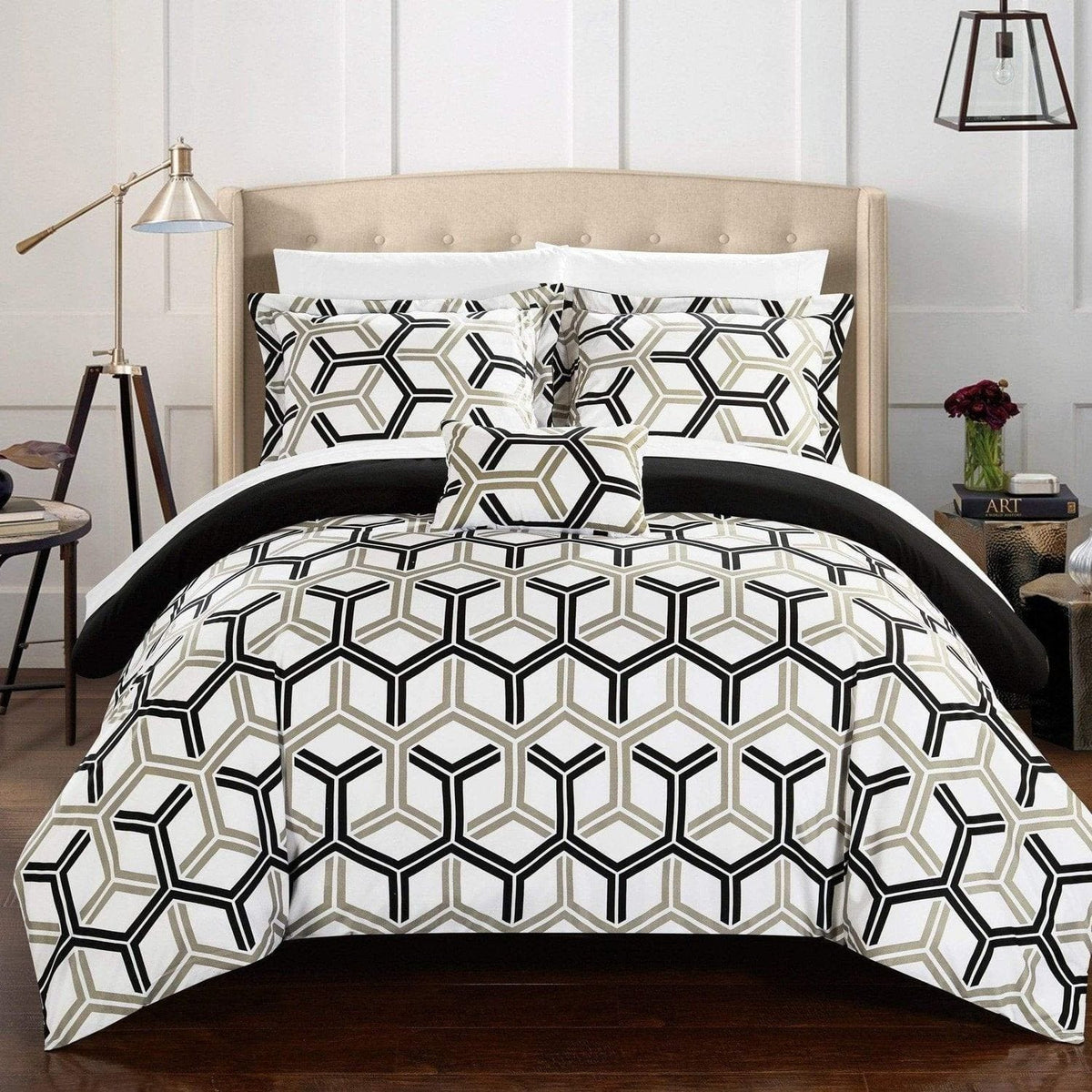 Chic Home Marcia 8 Piece Reversible Comforter Set 