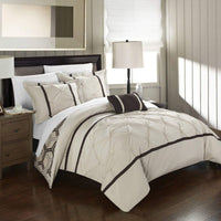Chic Home Marcia 8 Piece Reversible Comforter Set Beige
