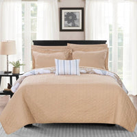 Chic Home Maritime 4 Piece Reversible Quilt Set 