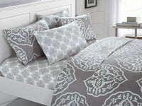Chic Home Marquis 6 Piece Medallion Print Sheet and Pillowscase Set Grey