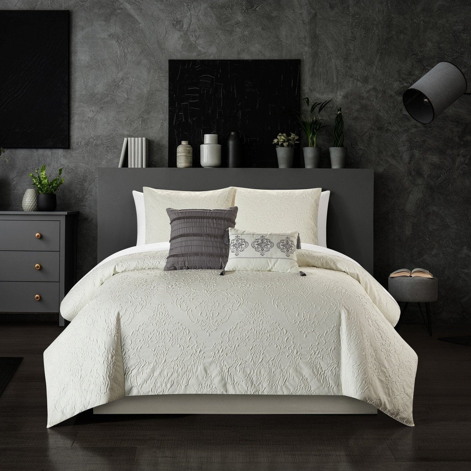 chic home Mayflower 5 Piece Embossed Comforter Set