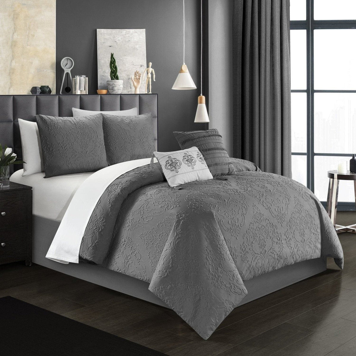 Chic Home Mayflower 9 Piece Embossed Comforter Set 