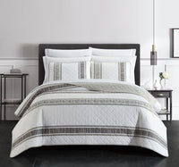 Chic Home Medici 9 Piece Diamond Stitched Quilt Set Twin