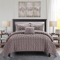 Chic Home Mercer 8 Piece Comforter Set Plum